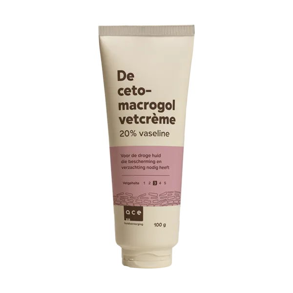 De cetomacrogol vetcrème 20% vaseline